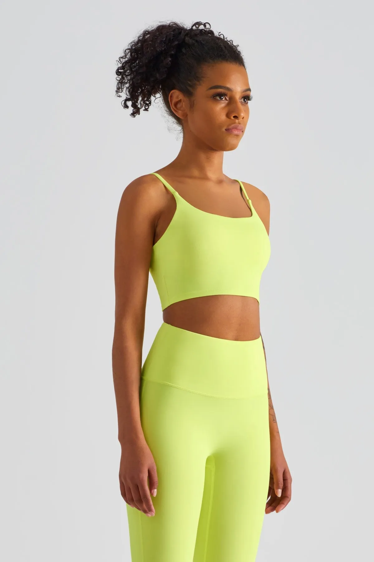 Spaghetti Straps Sports Bra & Leggings Set Activewear