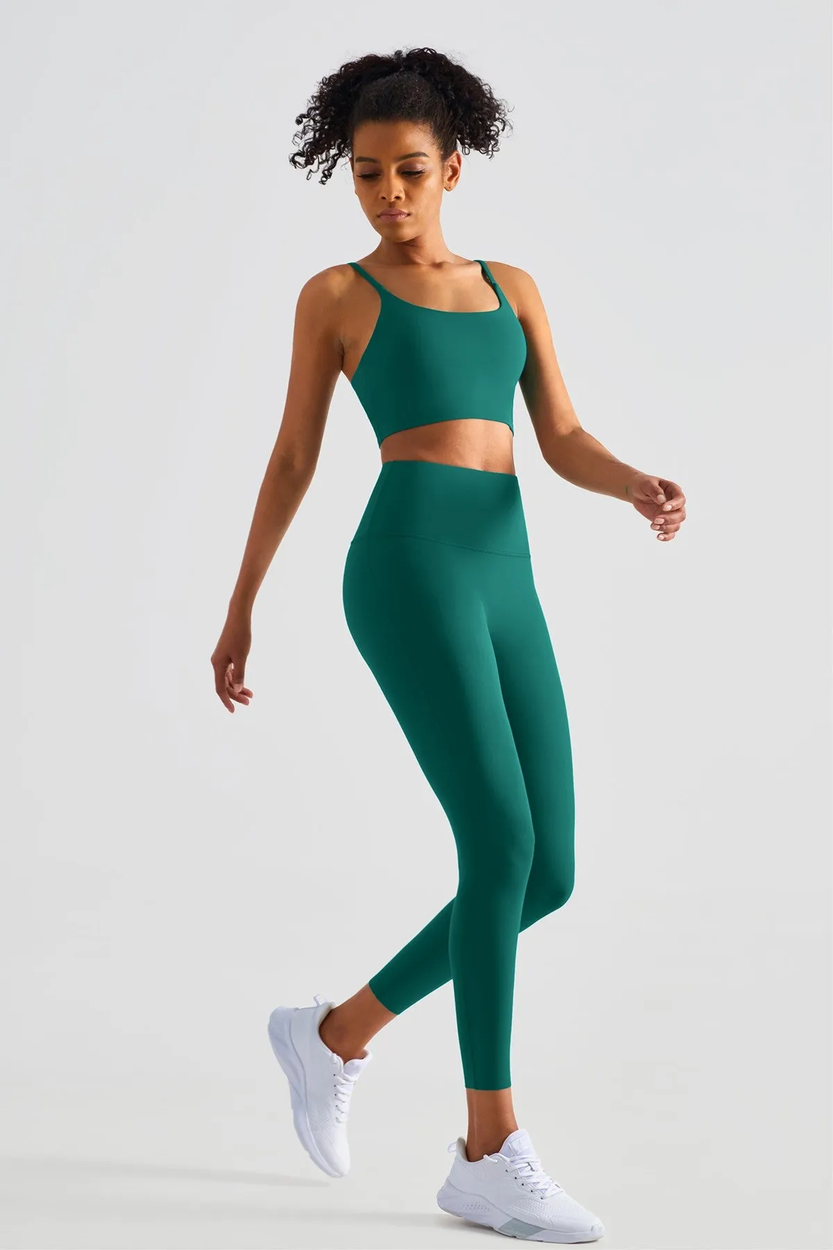 Spaghetti Straps Sports Bra & Leggings Set Activewear