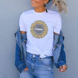 Sunflower Mama Graphic T-Shirt - ML136