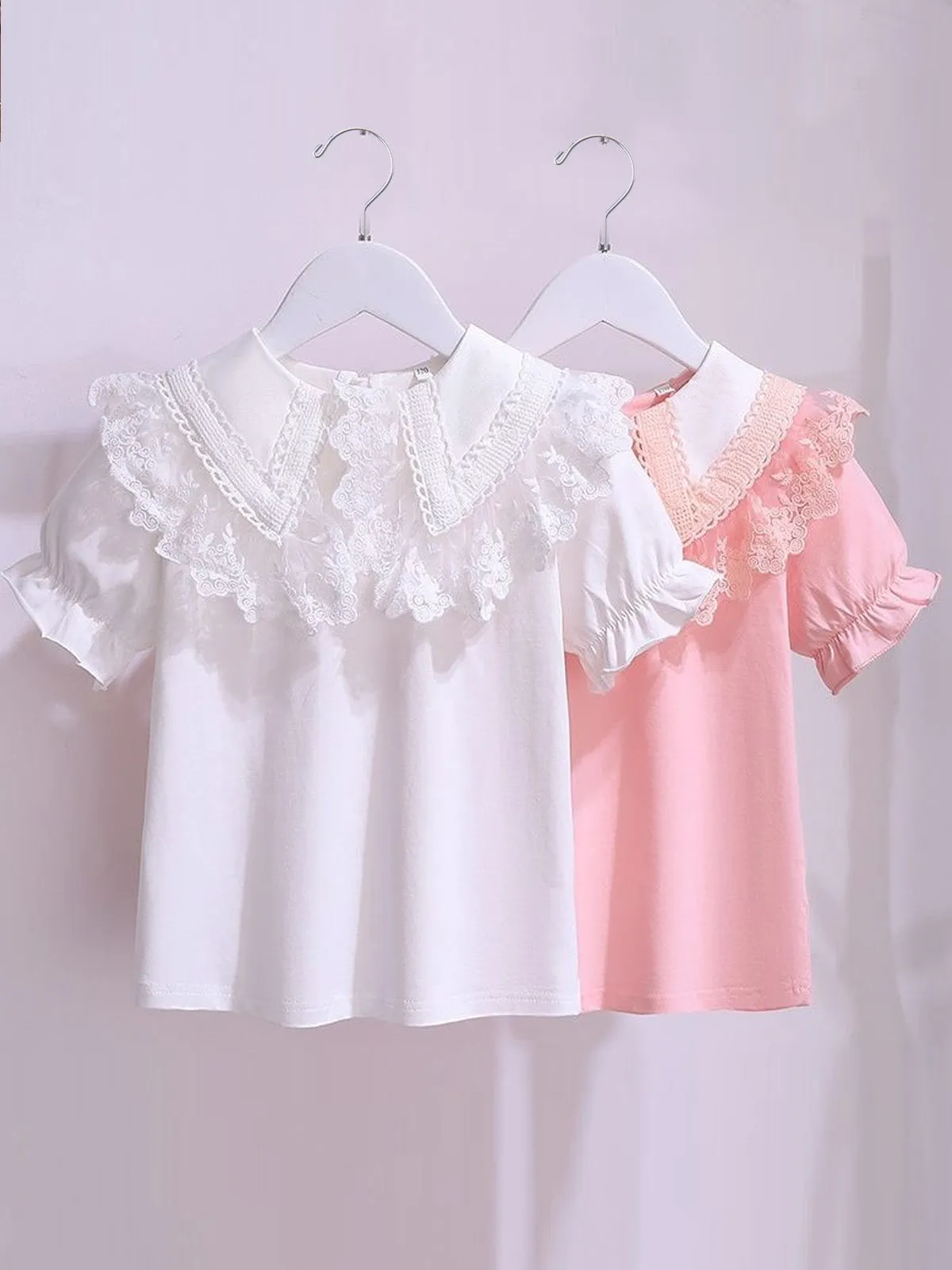 Tea Time Chic Lace Peter Pan Collar Top