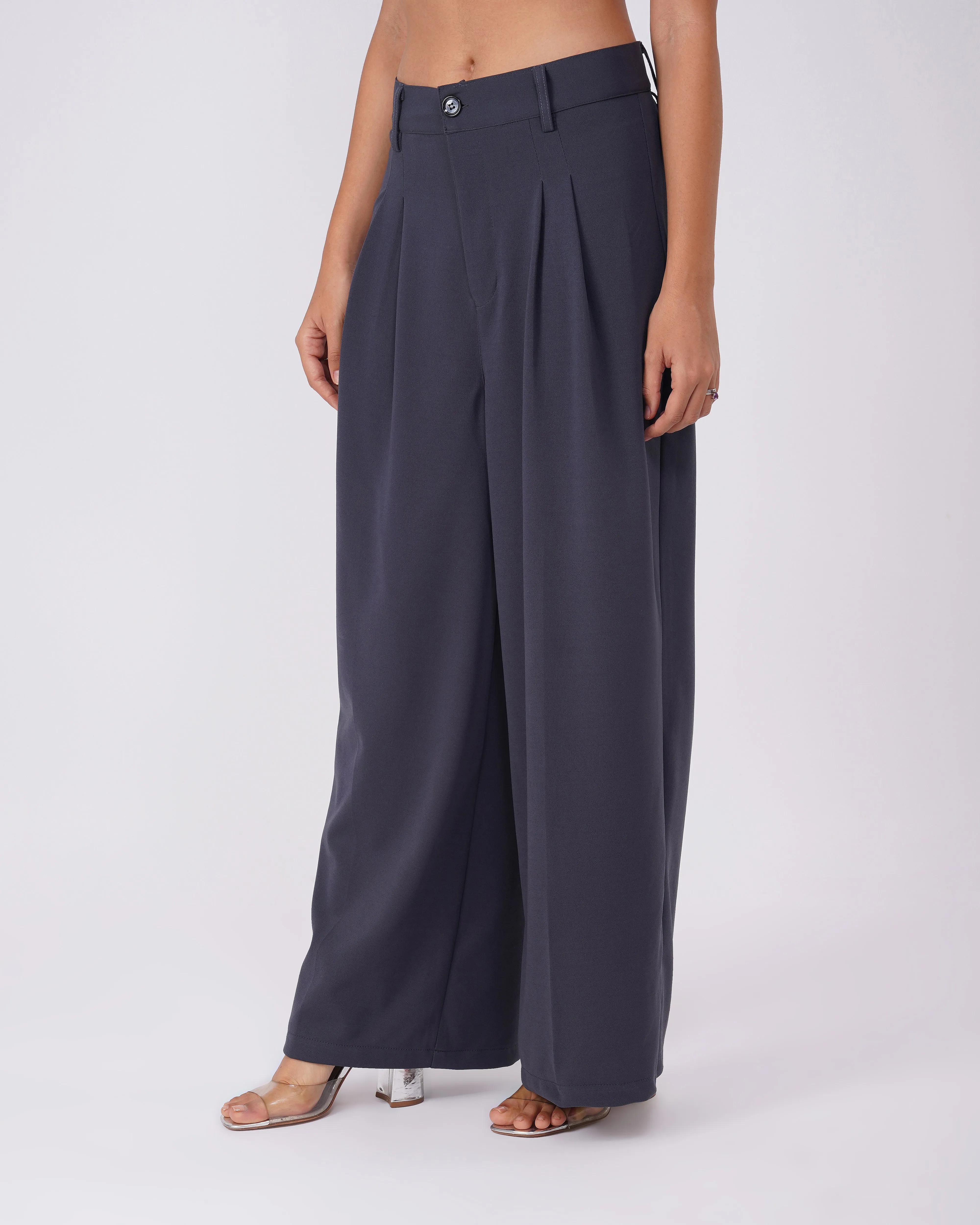 TWO PLEATED KOREAN PANTS - STRETCHABLE