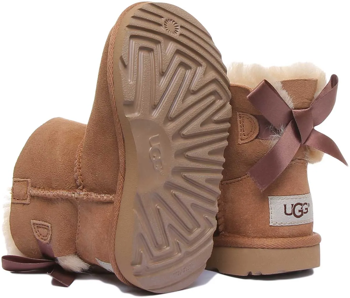 Ugg Australia T Mini Baily Bw In Chestnut For Kids