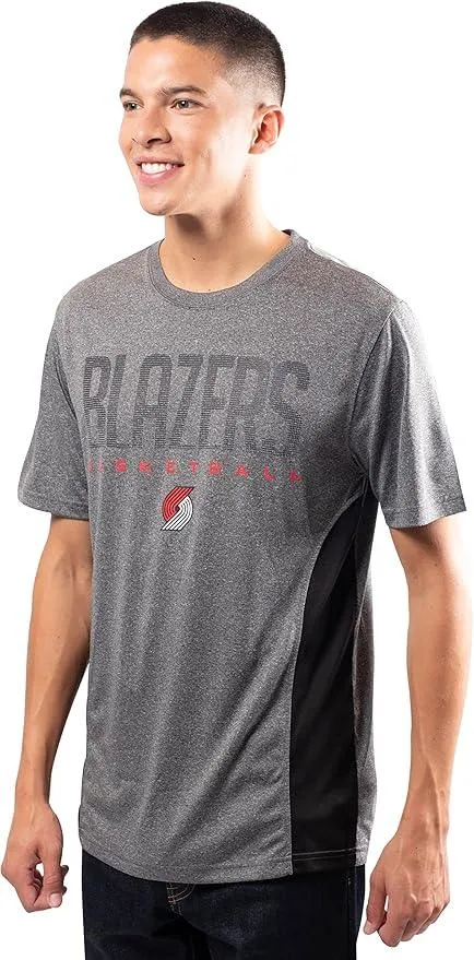 Ultra Game NBA Official Men’s Super Soft Supreme T-Shirt - Unisex, Portland Trail Blazers, Heather Charcoal|Portland Trail Blazers