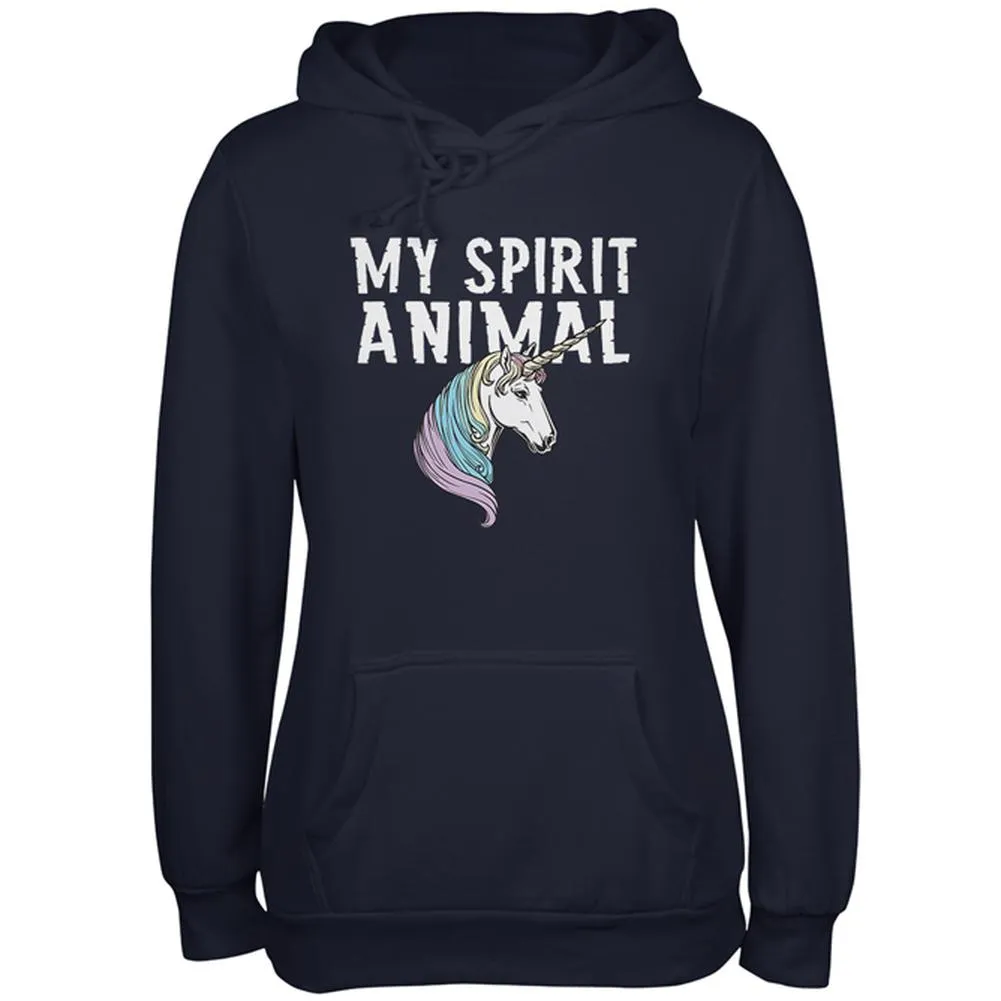 Unicorn Is My Spirit Animal Juniors Soft Hoodie