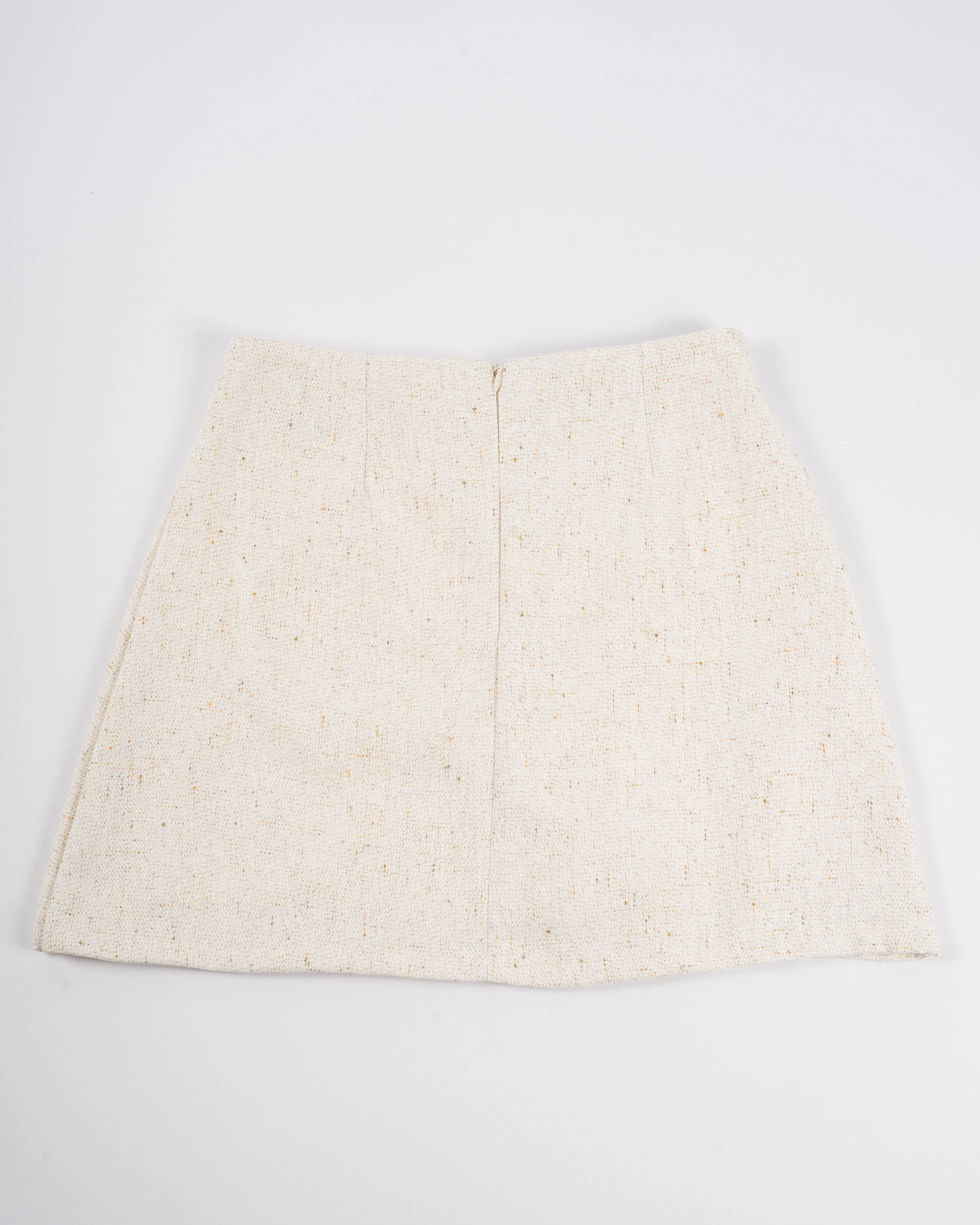 Vanessa Tweed Wrap Skirt (Beige Mix)