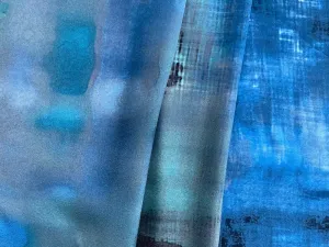 Watercolor Ocean Silk Crepe de Chine (Made in Italy)