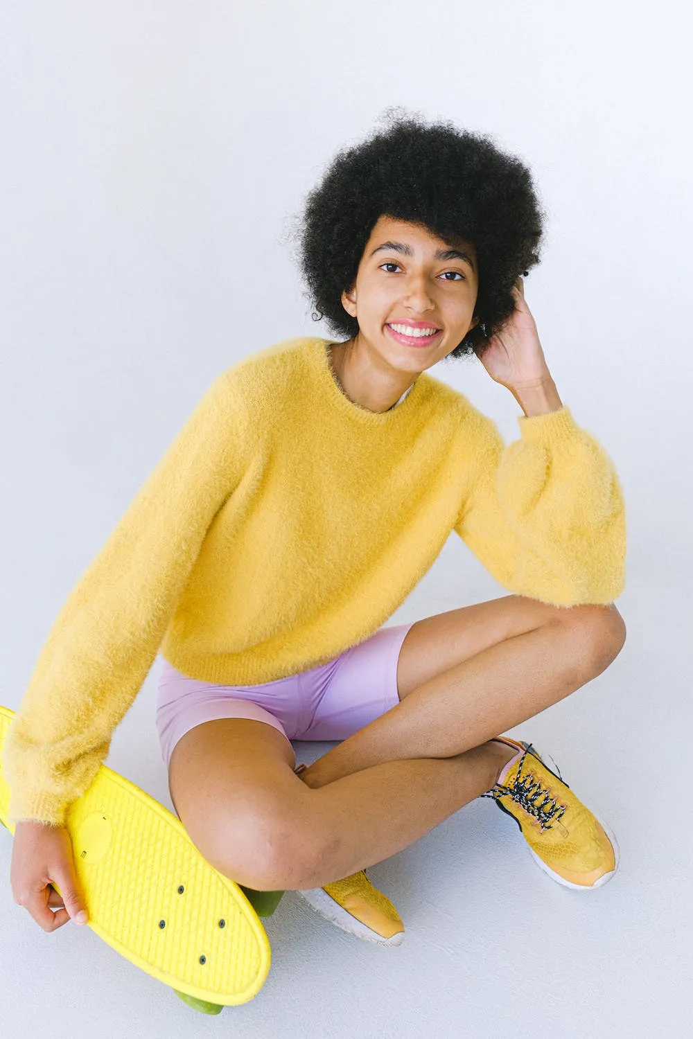 Yellow Soft Long Sleeve Knit Pullover